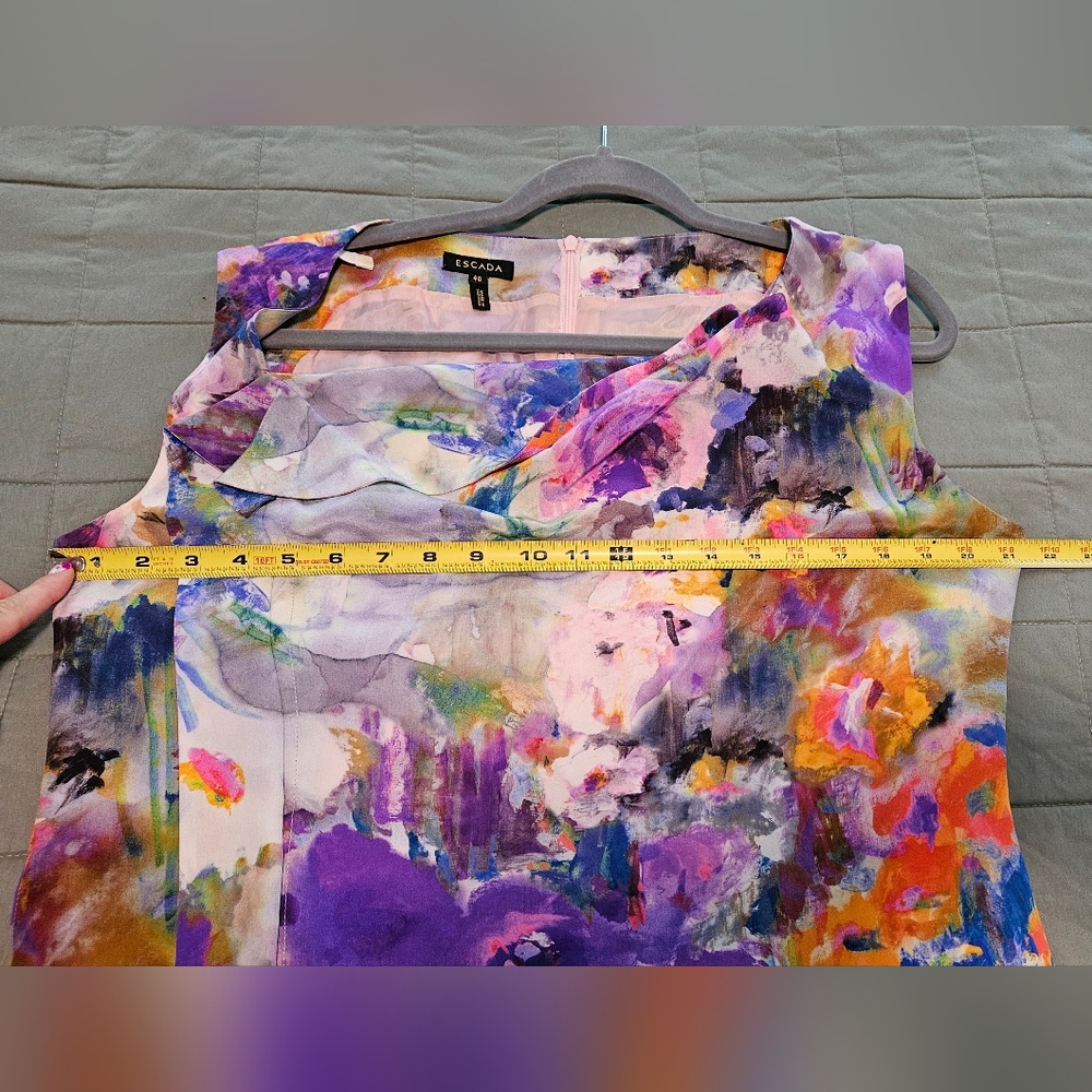 Escada Floral Silk Sleeveless Dress - Picture 5 of 7